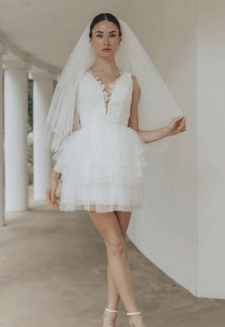 short white dress wedding