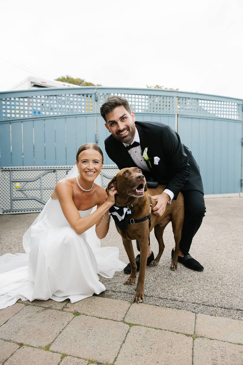 strapless satin wedding dress coastal rhode island wedding