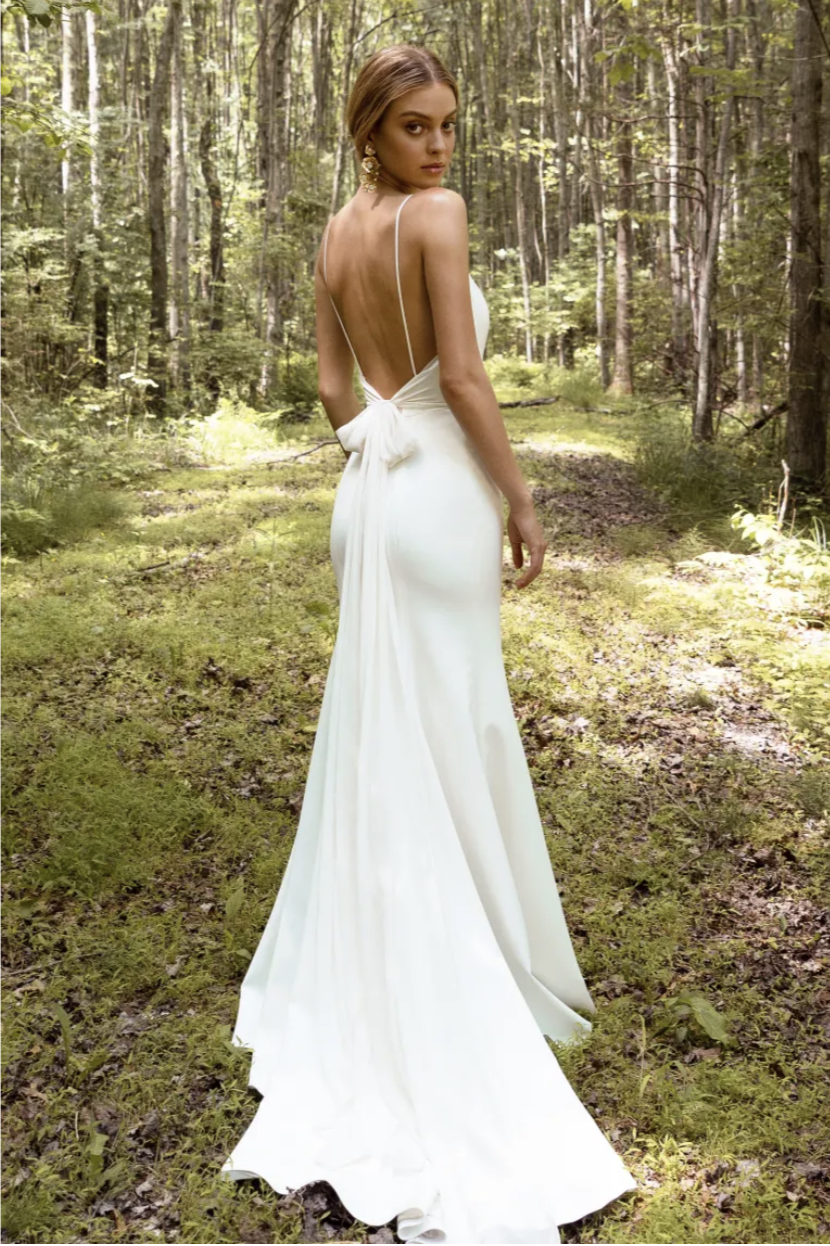 Chic Crepe Wedding Dresses to Fall in Love With Image