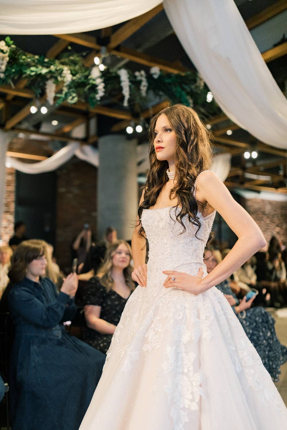 embellished floral lace bridal dress by hayley paige
