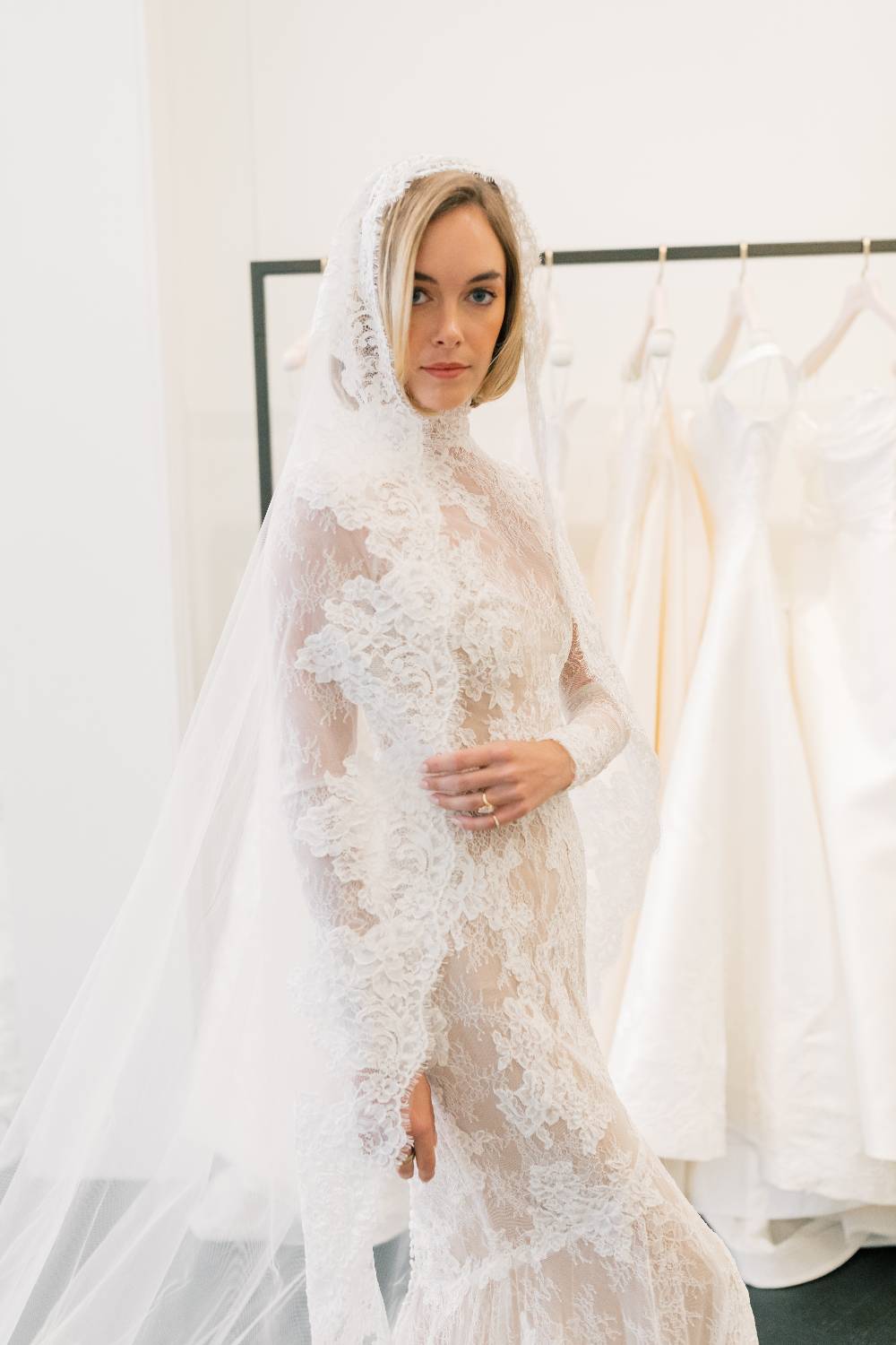 mantilla bridal veil by anne barge