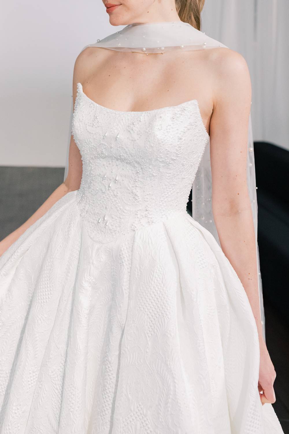 justin alexander scoop neck wedding dress