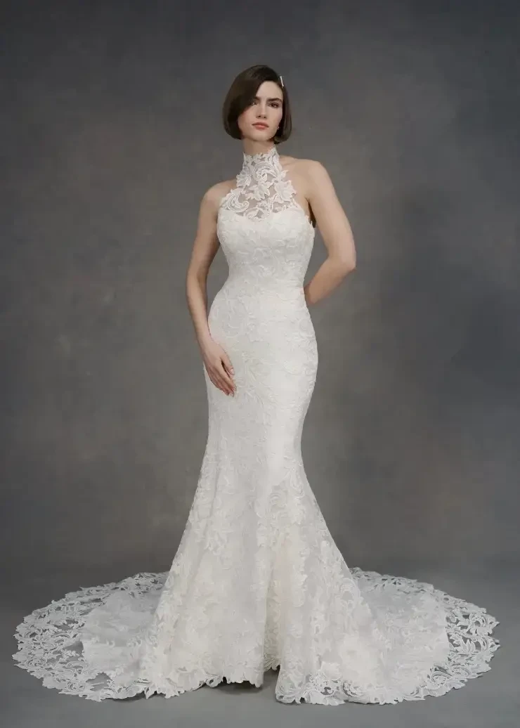 High Neck Wedding Dresses Inspired by Selena Gomez Image