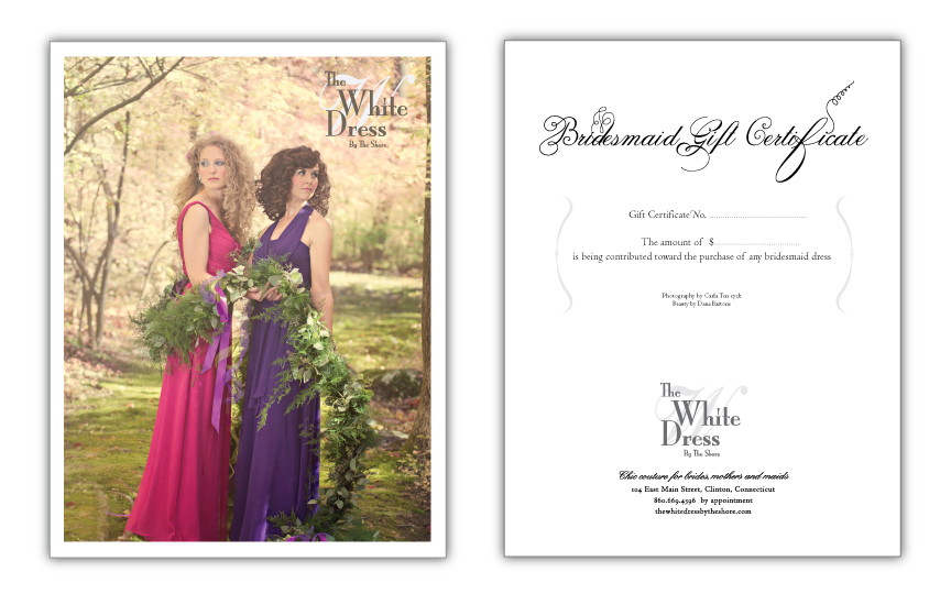 Bridesmaid Gift Certificate. Desktop Image