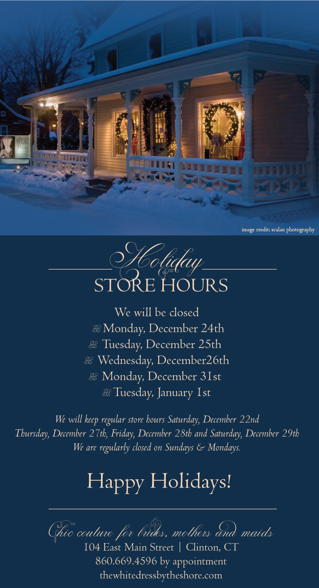 Holiday Hours . Desktop Image