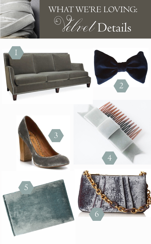 What We&#39;re Loving: Velvet Details. Desktop Image
