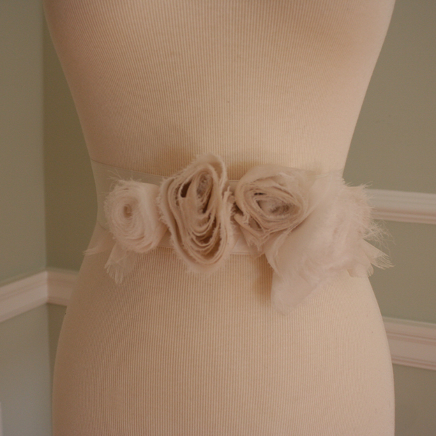 Modern Trousseau 'Kendra' Sash, Ivory, Original Price $475, Sample Price $237.50 