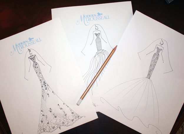 Modern Trousseau Spring 2014 Gown Sketches . Desktop Image