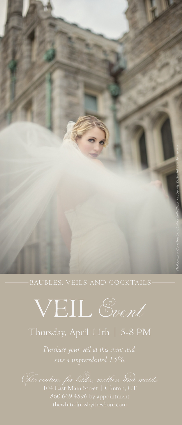 April 11: Baubles, Veils and Cocktails VEIL Event. Desktop Image
