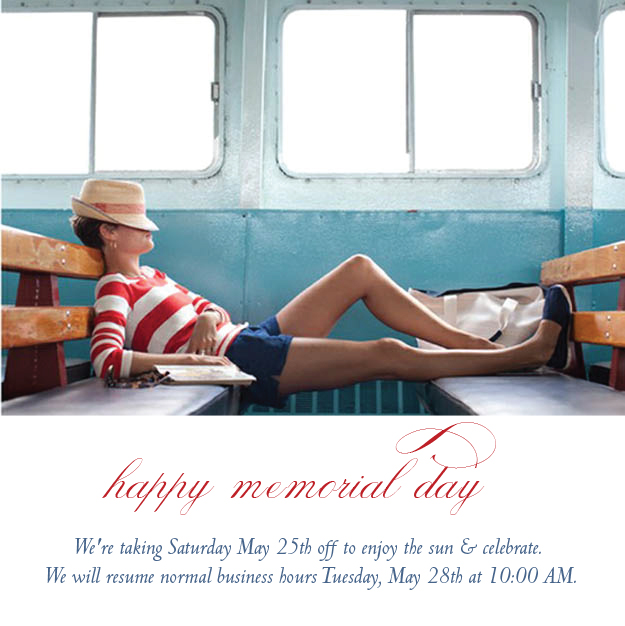 Happy Memorial Day &amp; Holiday Hours . Desktop Image