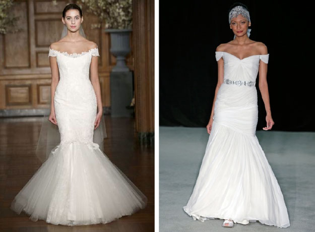 Left: Romona Keveza Right: Anne Barge via Martha Stewart Weddings