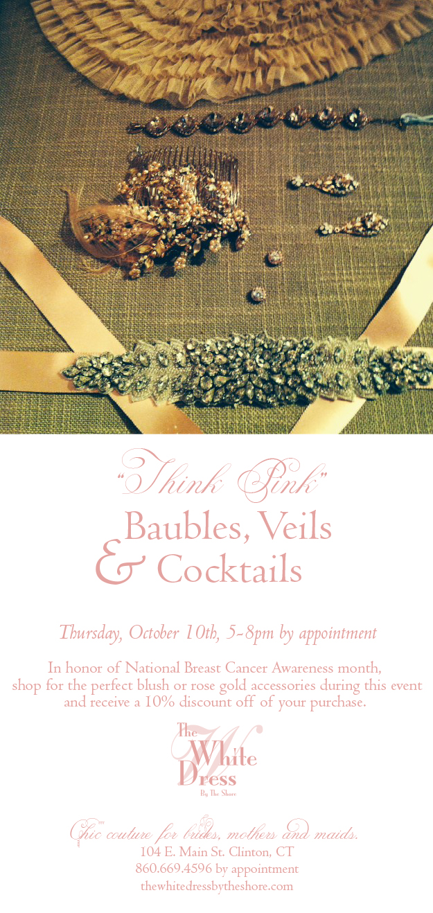 October 10th: &quot;Think Pink&quot; Baubles, Veils &amp; Cocktails. Desktop Image