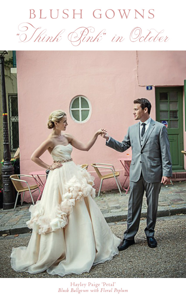 Think Pink: 10% Off All Blush Gowns in the Month of October. Desktop Image