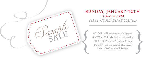 Jan 12: {BLOWOUT} SAMPLE SALE. Desktop Image