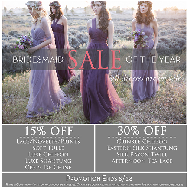 August 5-28: Jenny Yoo Bridal &amp; Maids Promotions. Desktop Image