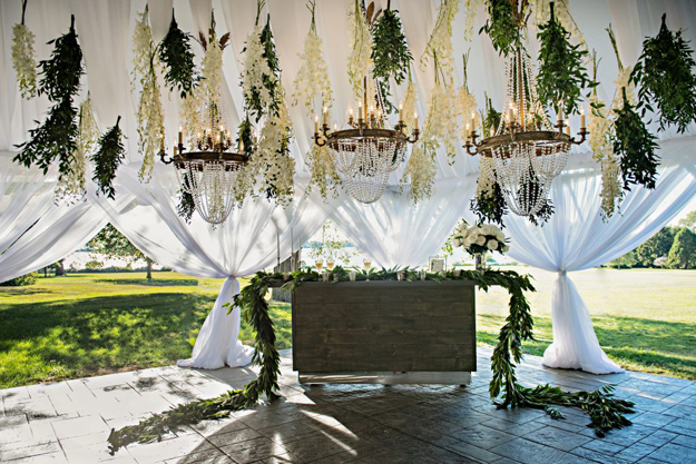 Elegant & dramatic Black tie affair at Blithewold featuring Carolina Herrera Ansel