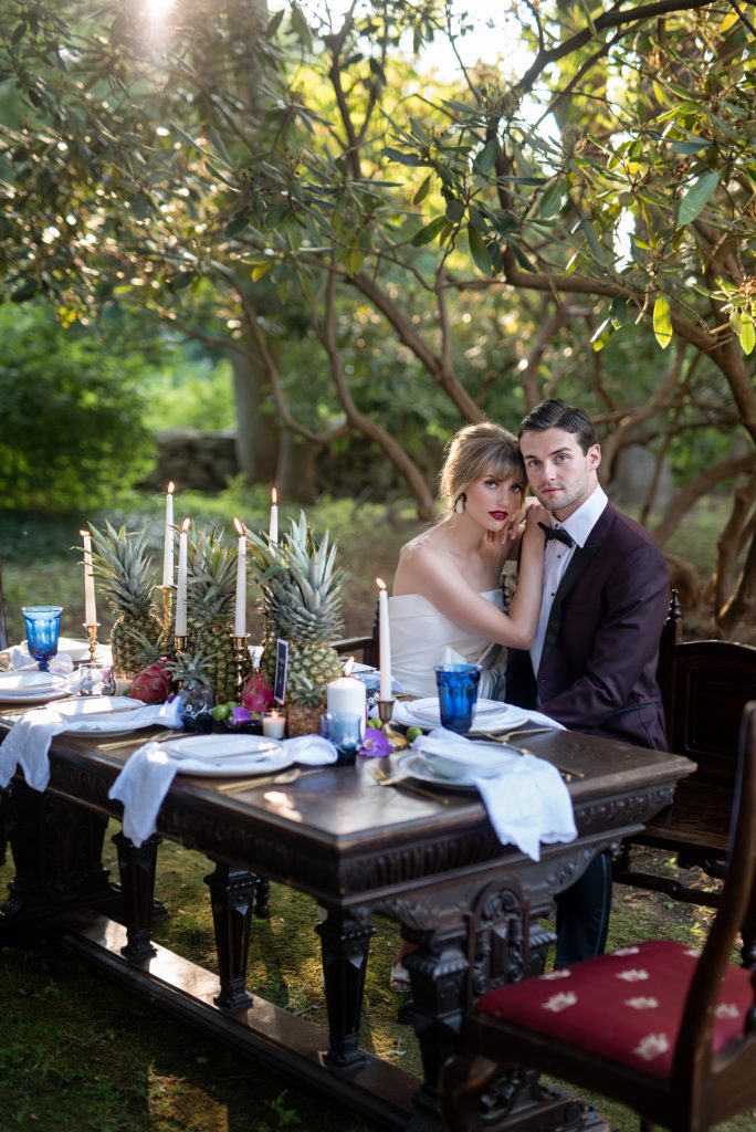 Black and White Wedding Editorial Shoot at The Copper Beach Inn
