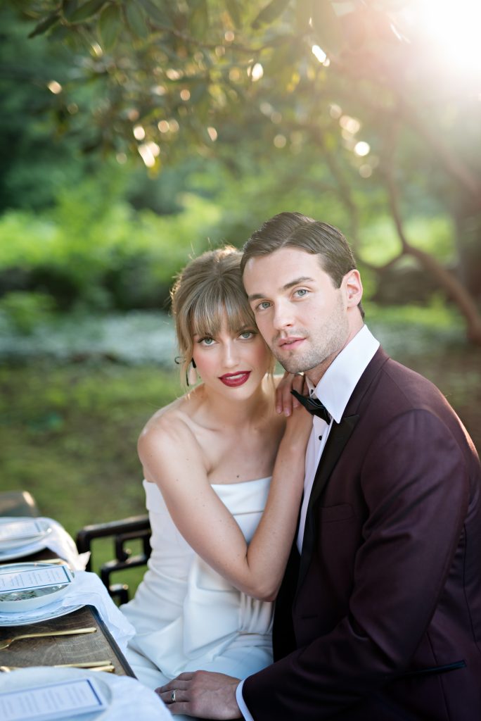 Black and White Wedding Editorial Shoot at The Copper Beach Inn