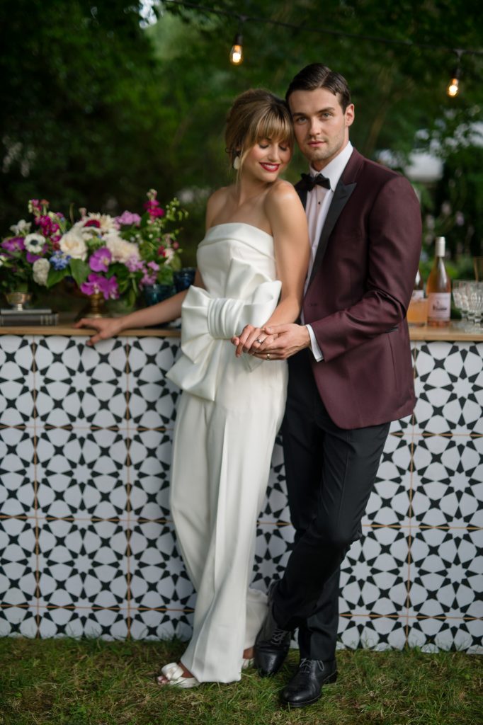 Black and White Wedding Editorial Shoot at The Copper Beach Inn