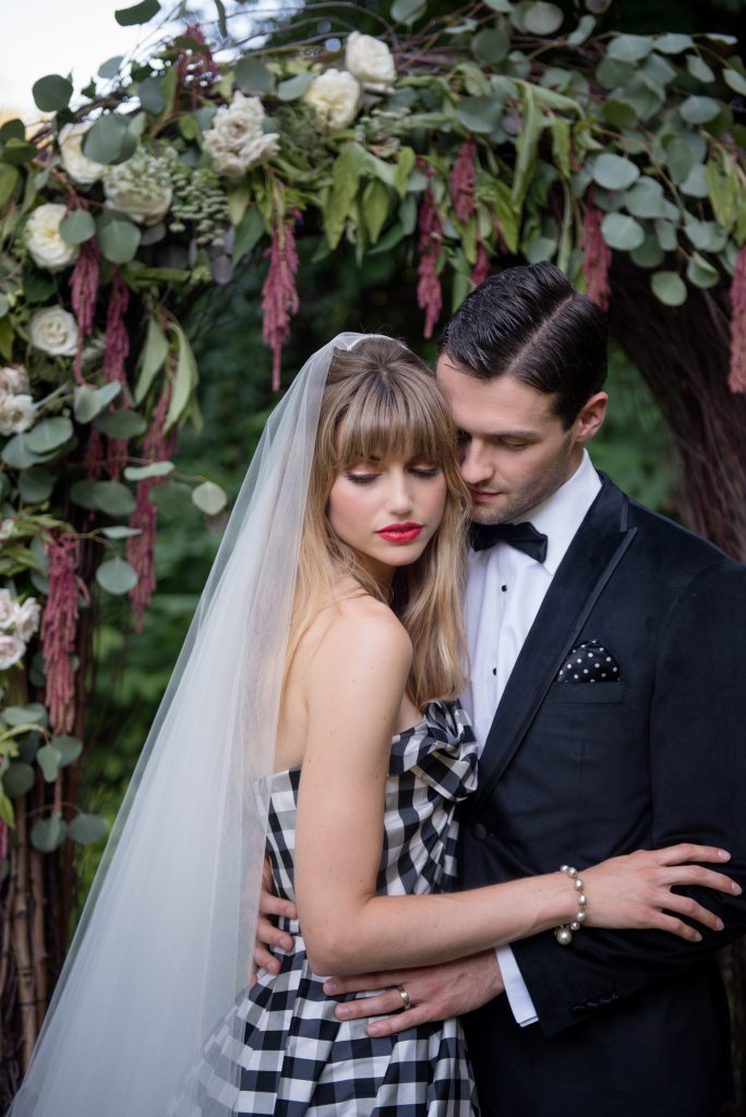 Black and White Wedding Editorial Shoot at The Copper Beach Inn