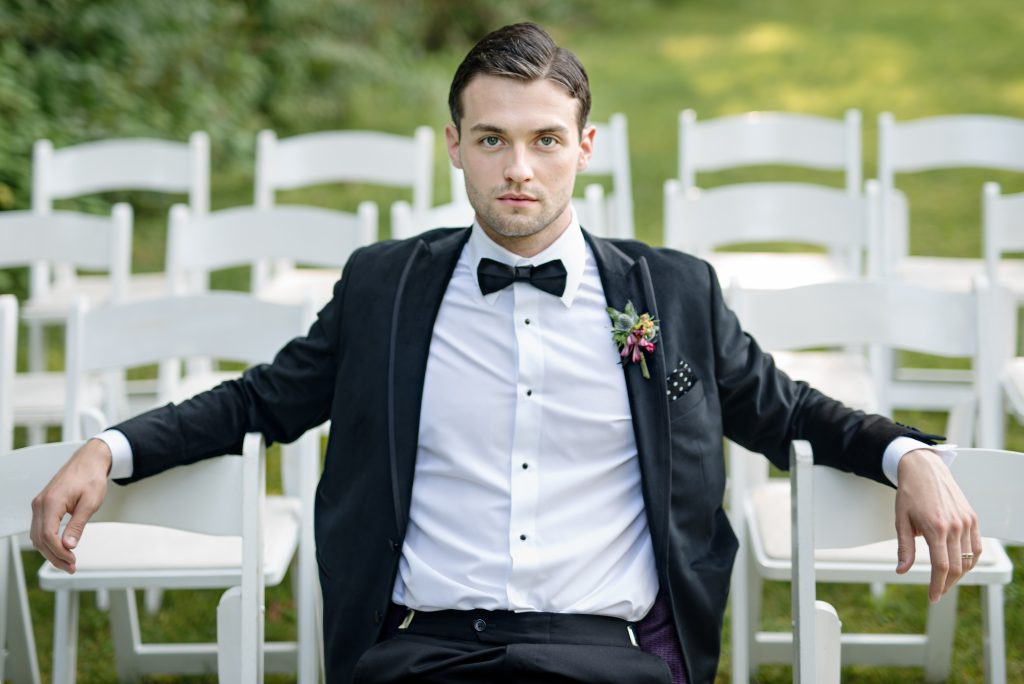 Black and White Wedding Editorial Shoot at The Copper Beach Inn
