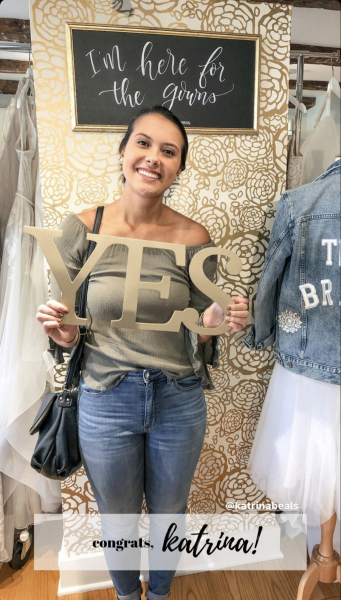 wedding dress shopping towards breast cancer donation