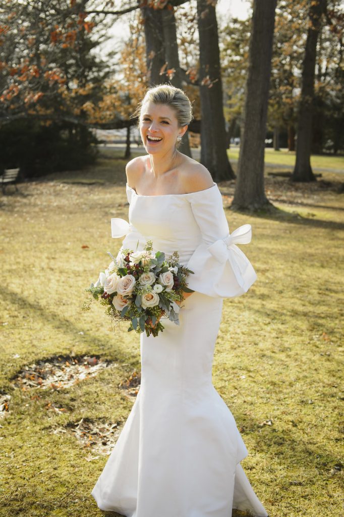Pretty Post A Winter Wedding in the Faye Gown by Carolina Herrera