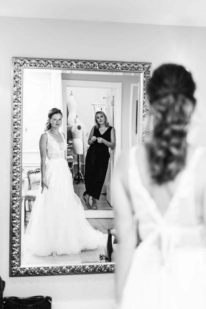 black and white photo of alex and callan