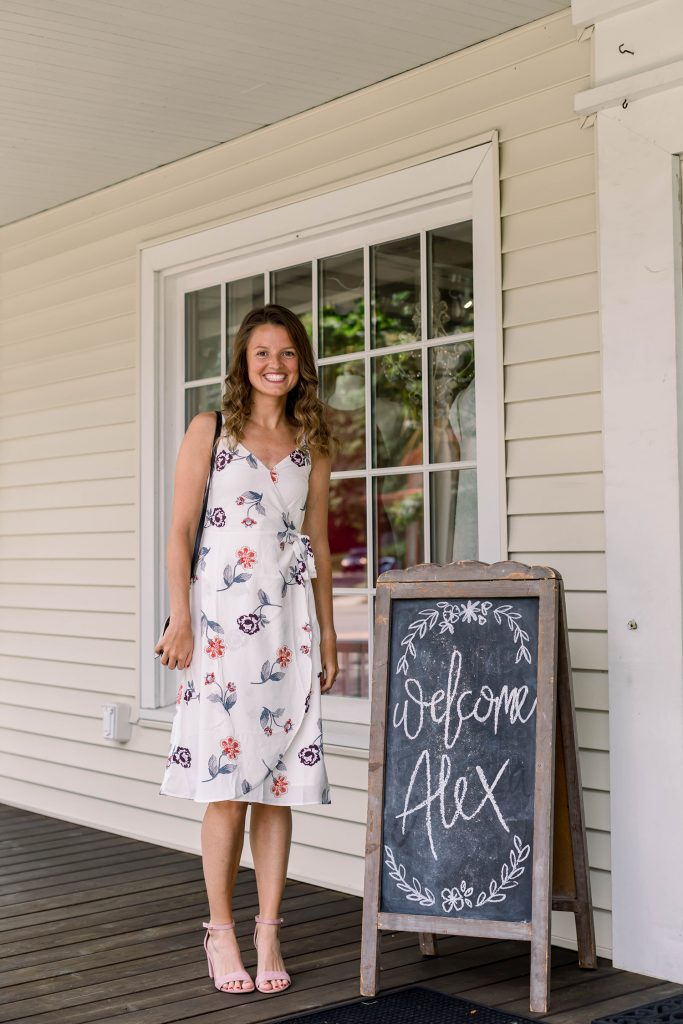 alex and welcome sign