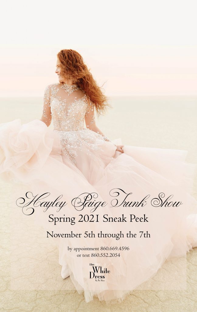 Hayley Paige Spring 2021 Sneak Peek Trunk Show. Desktop Image