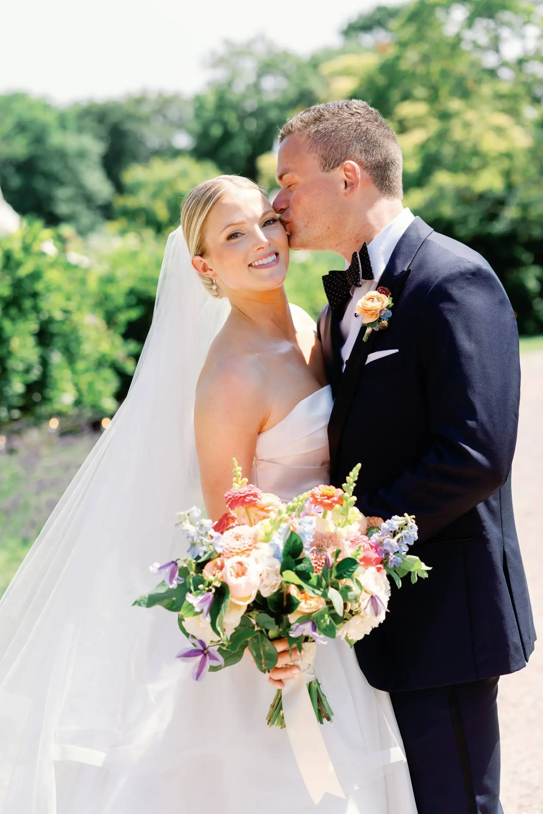 White Dress by the Shore Real Bride Image
