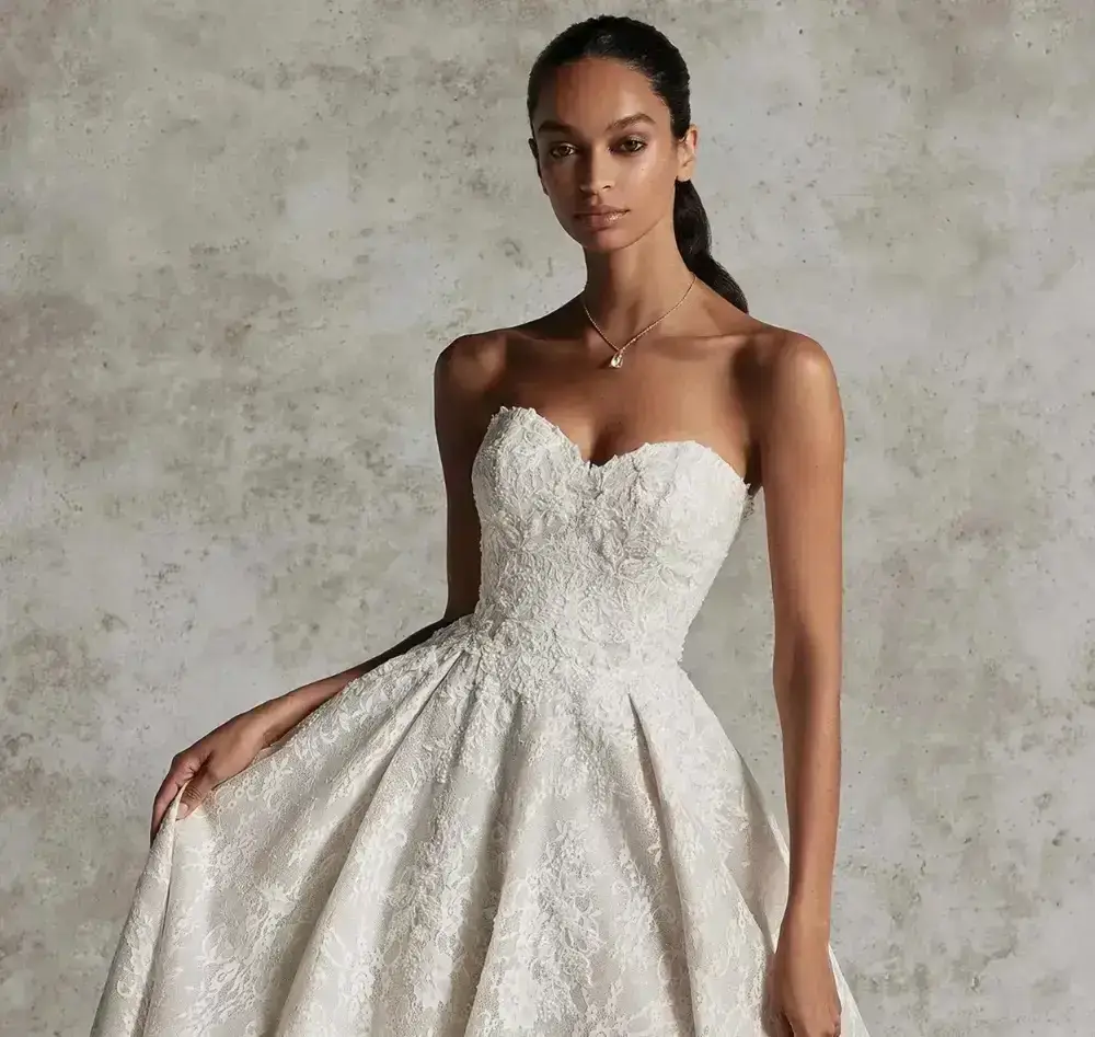 strapless wedding dress