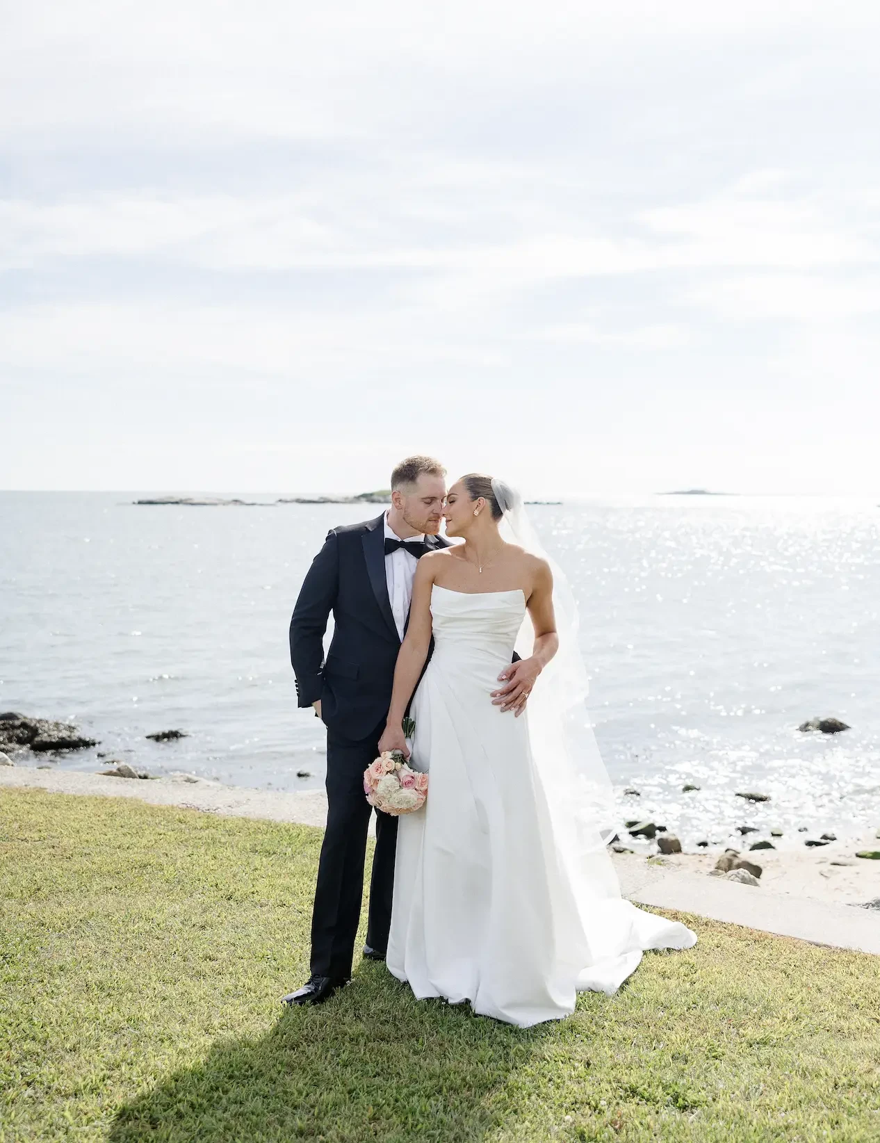 Real Bride in Trish Peng Wedding Dress