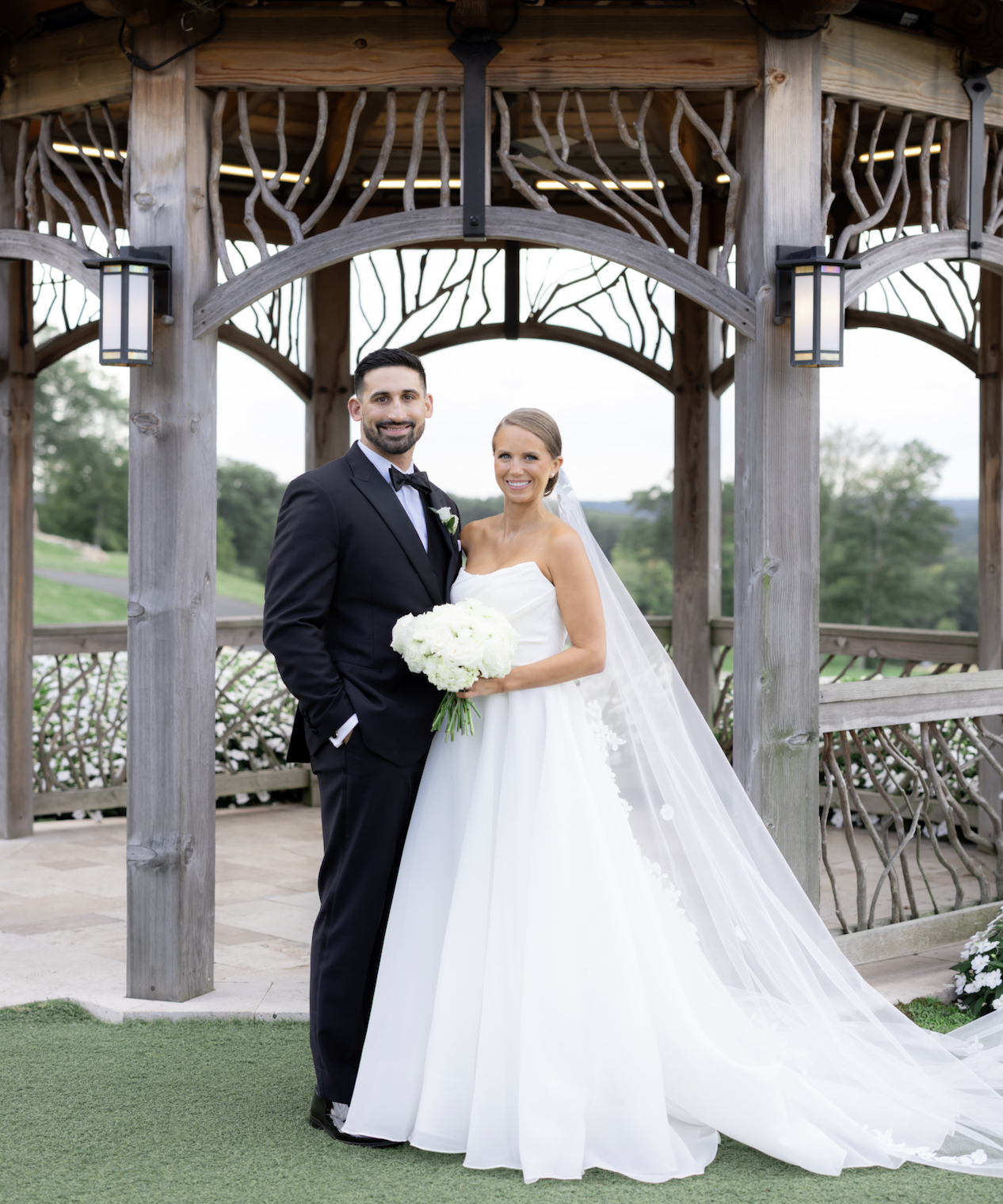White Dress by the Shore Real Bride Image