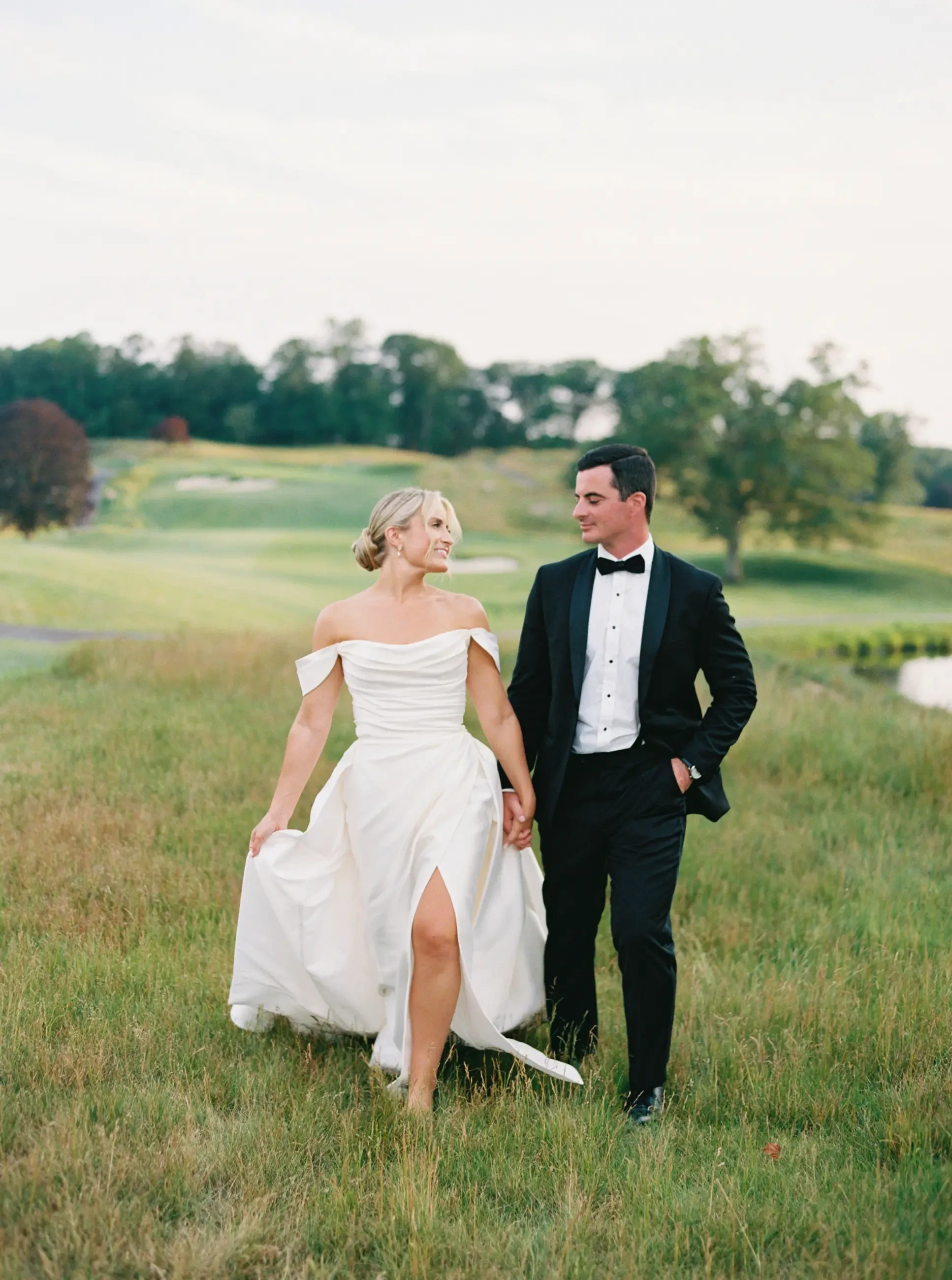 White Dress by the Shore Real Bride