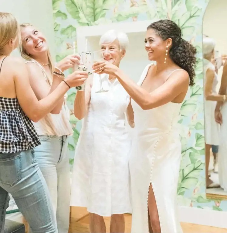 Palm Suite Gown Reveal with Champagne Toast