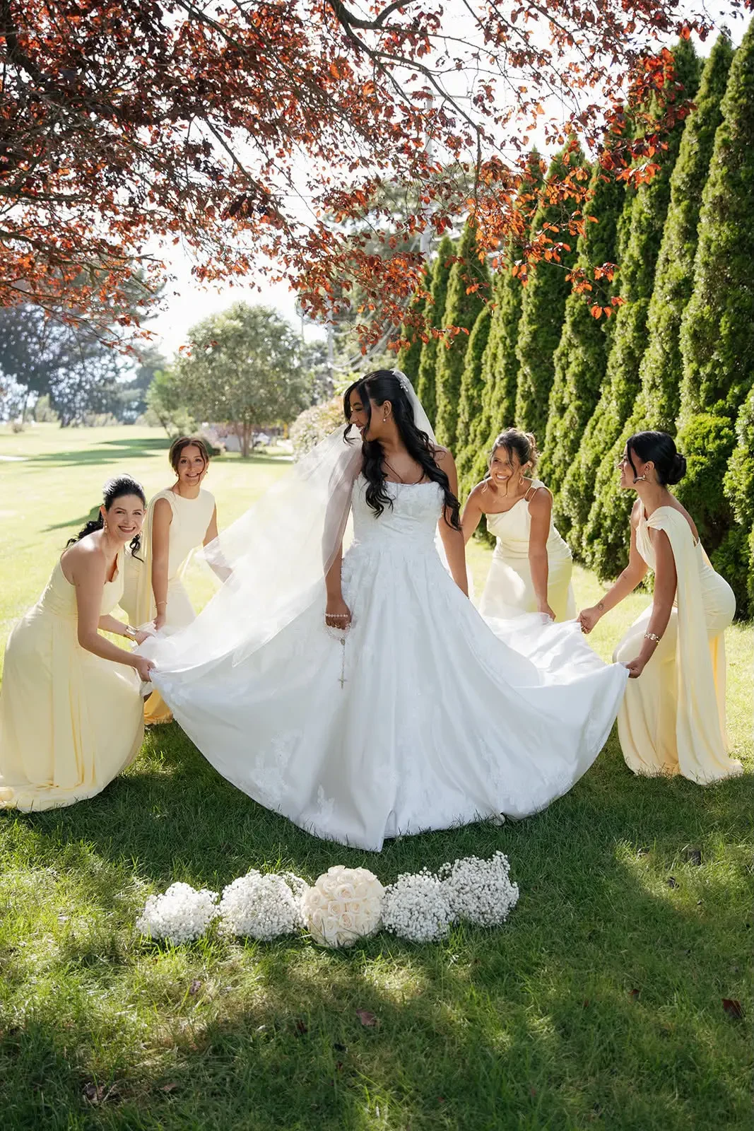 Real bride in Justin Alexander wedding dress