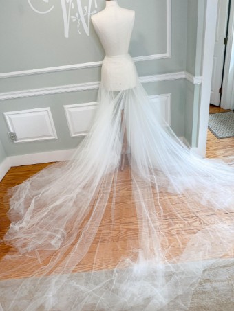 Romona Keveza Sheer Tulle Overskirt #3 thumbnail