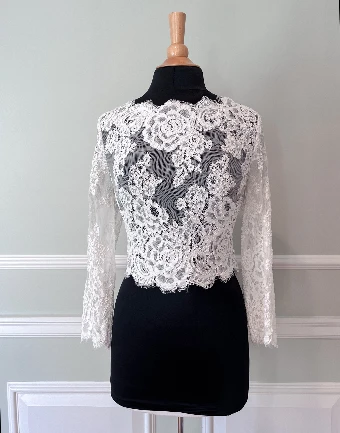 Antonio Gual Deirdra Lace Jacket $0 Ivory thumbnail