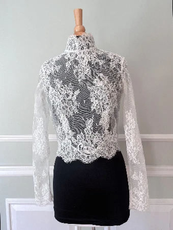 Blue Willow by Anne Barge Collier Mockneck Topper $0 Ivory thumbnail