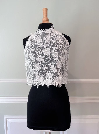 The Pearl Button Floral Sleeveless Lace Topper $0 Ivory thumbnail