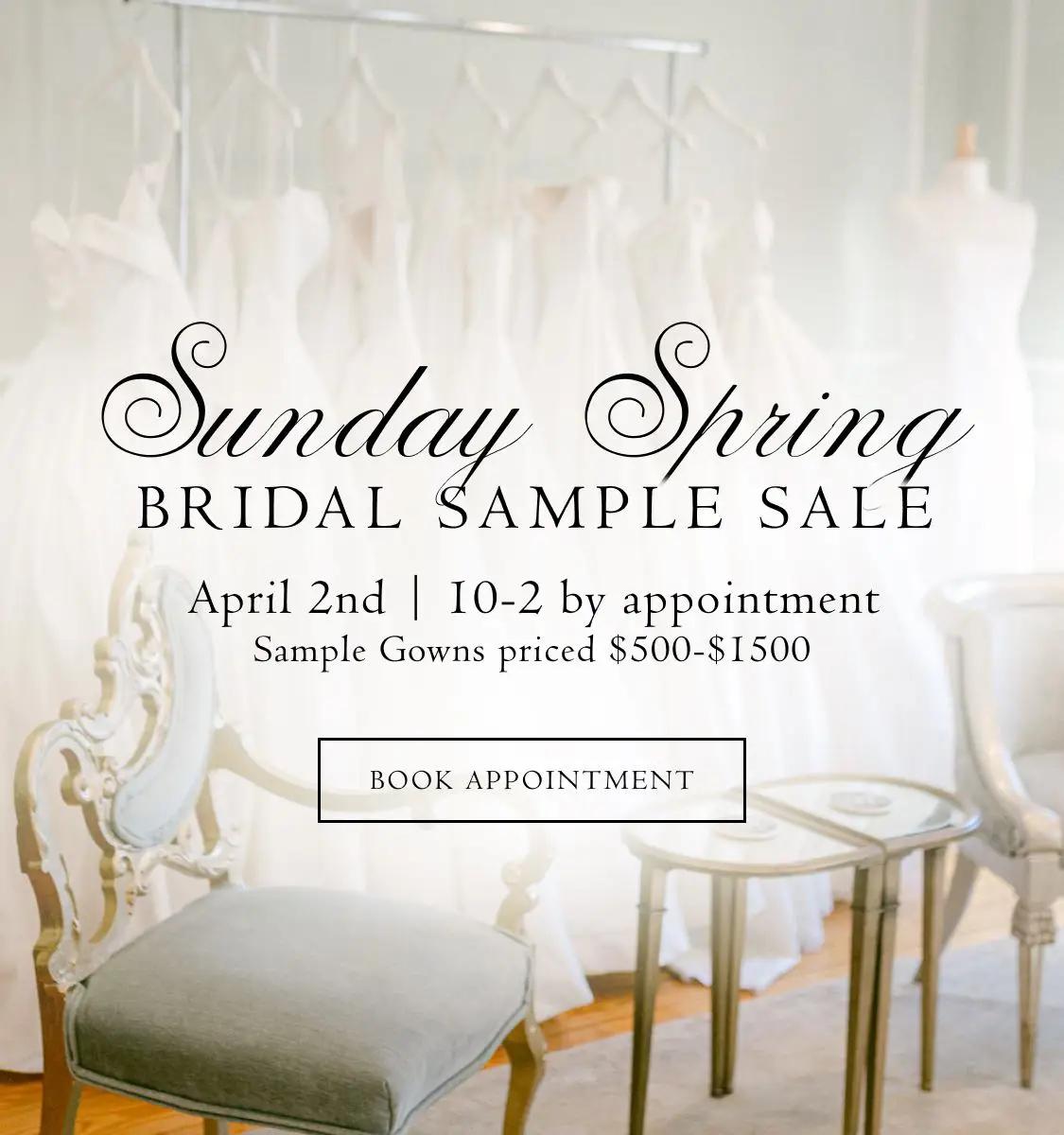 Sunday Spring Sample Sale at White Dress by the Shore