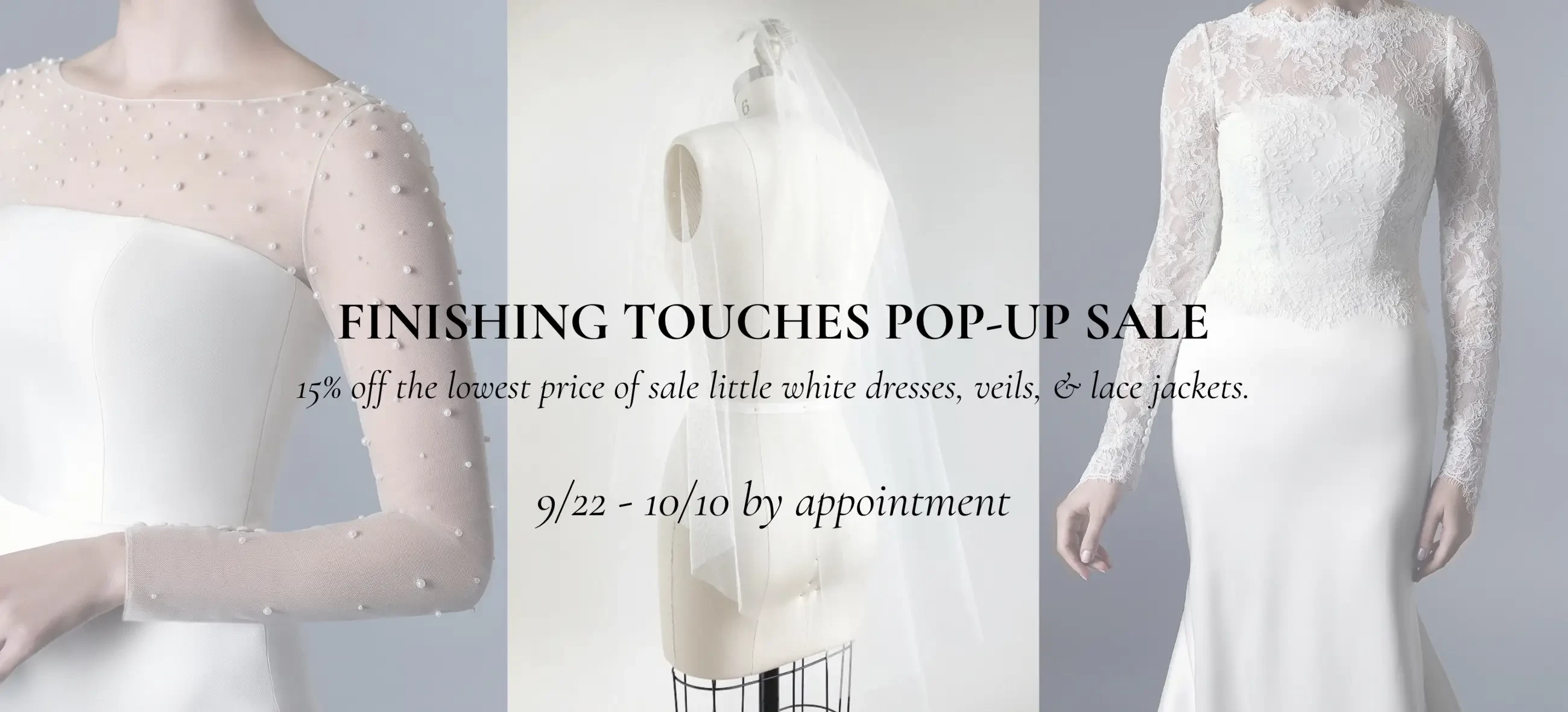 Finishing touches pop up sale desktop banner