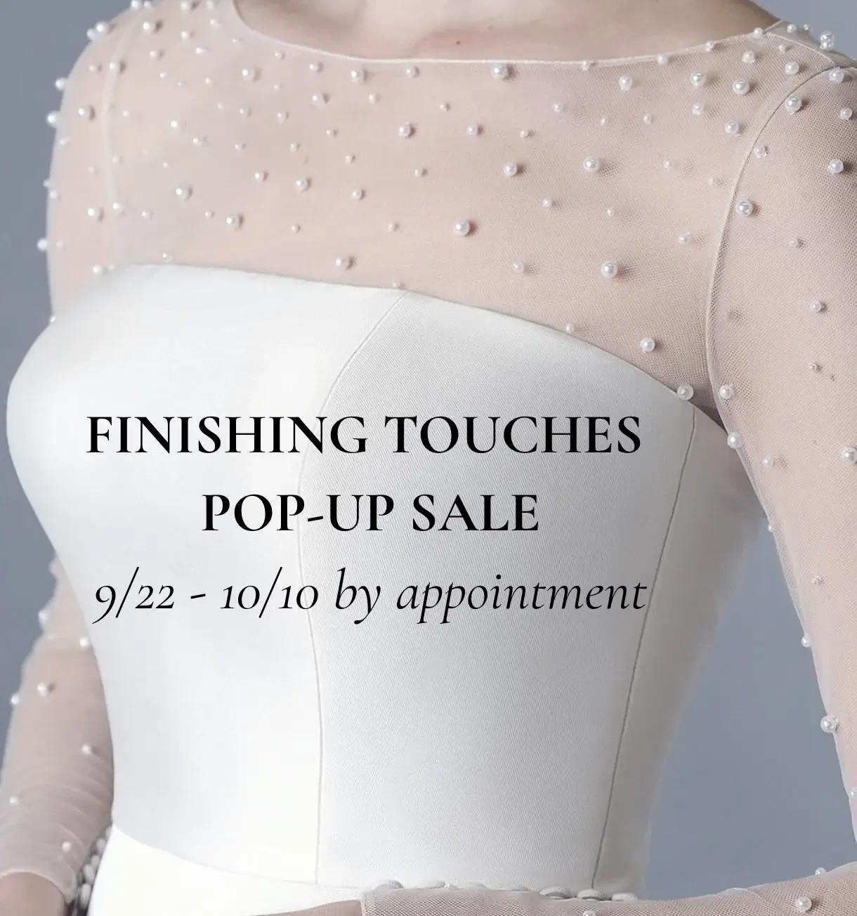 Finishing touches pop up sale mobile banner