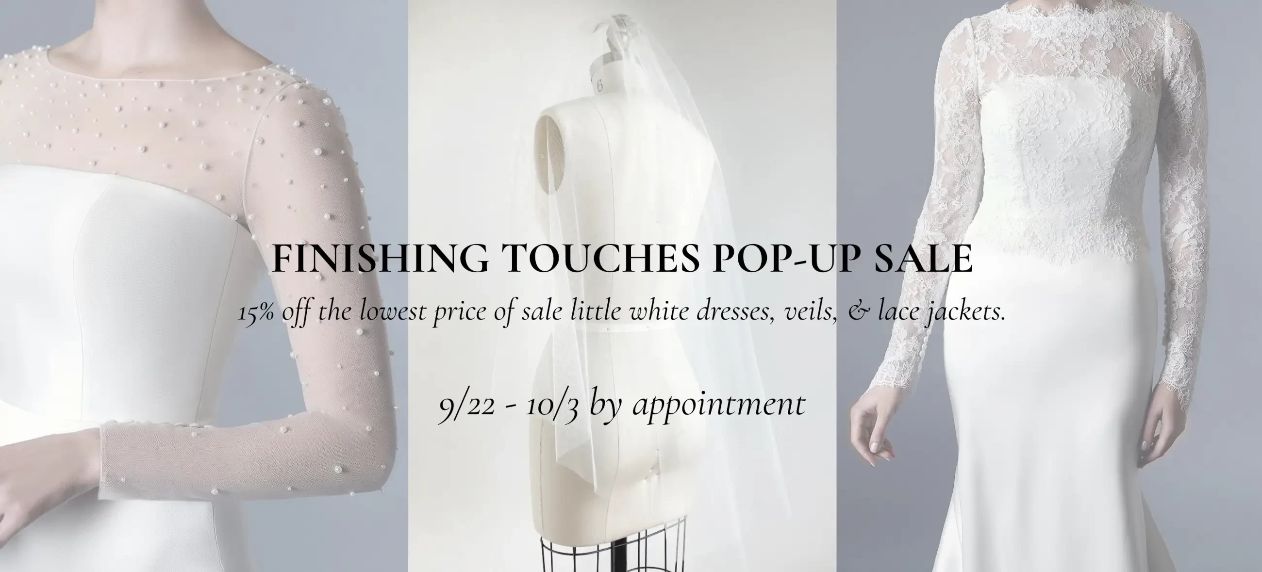 Finishing touches pop up sale desktop banner