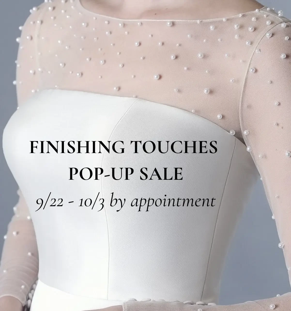 Finishing touches pop up sale mobile banner