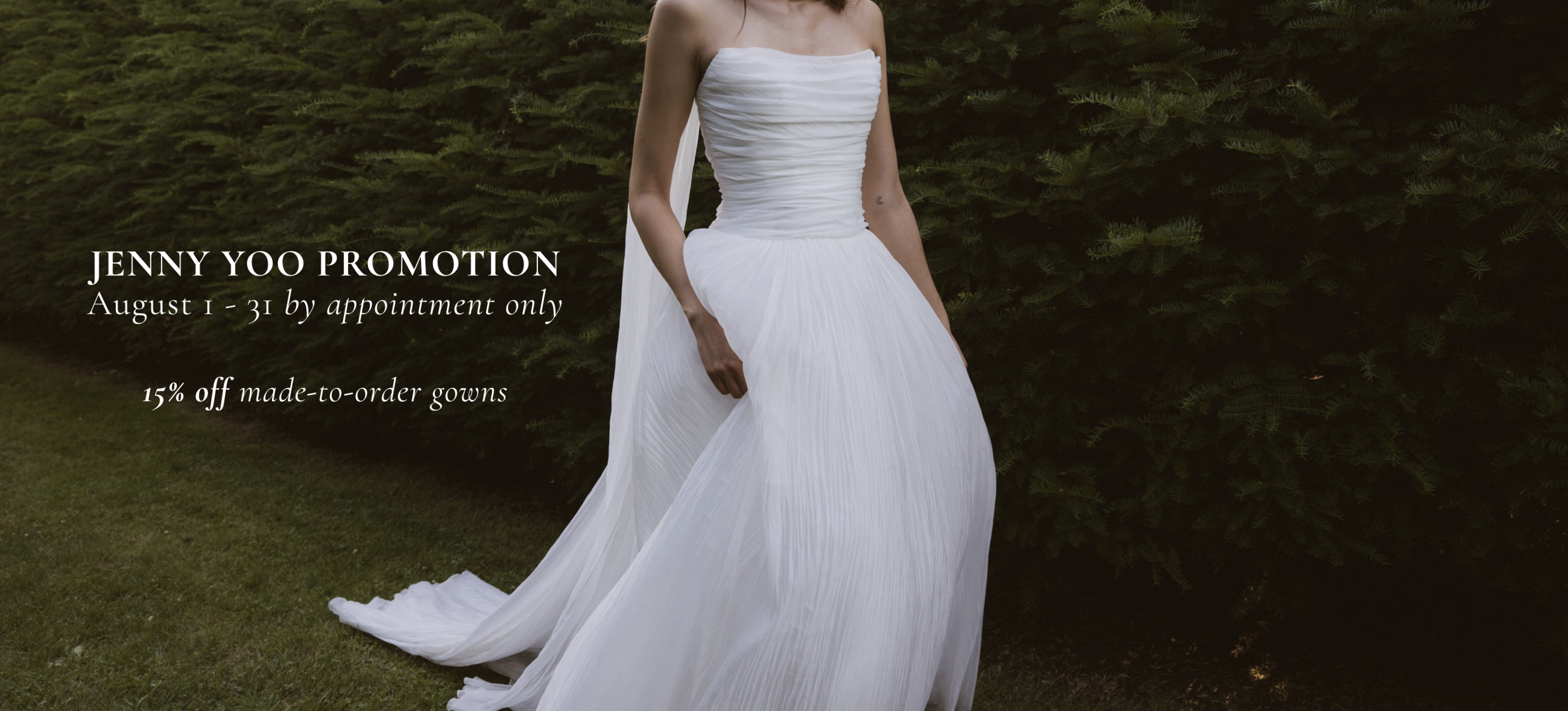 Bride wearing Jenny Yoo wedding dress