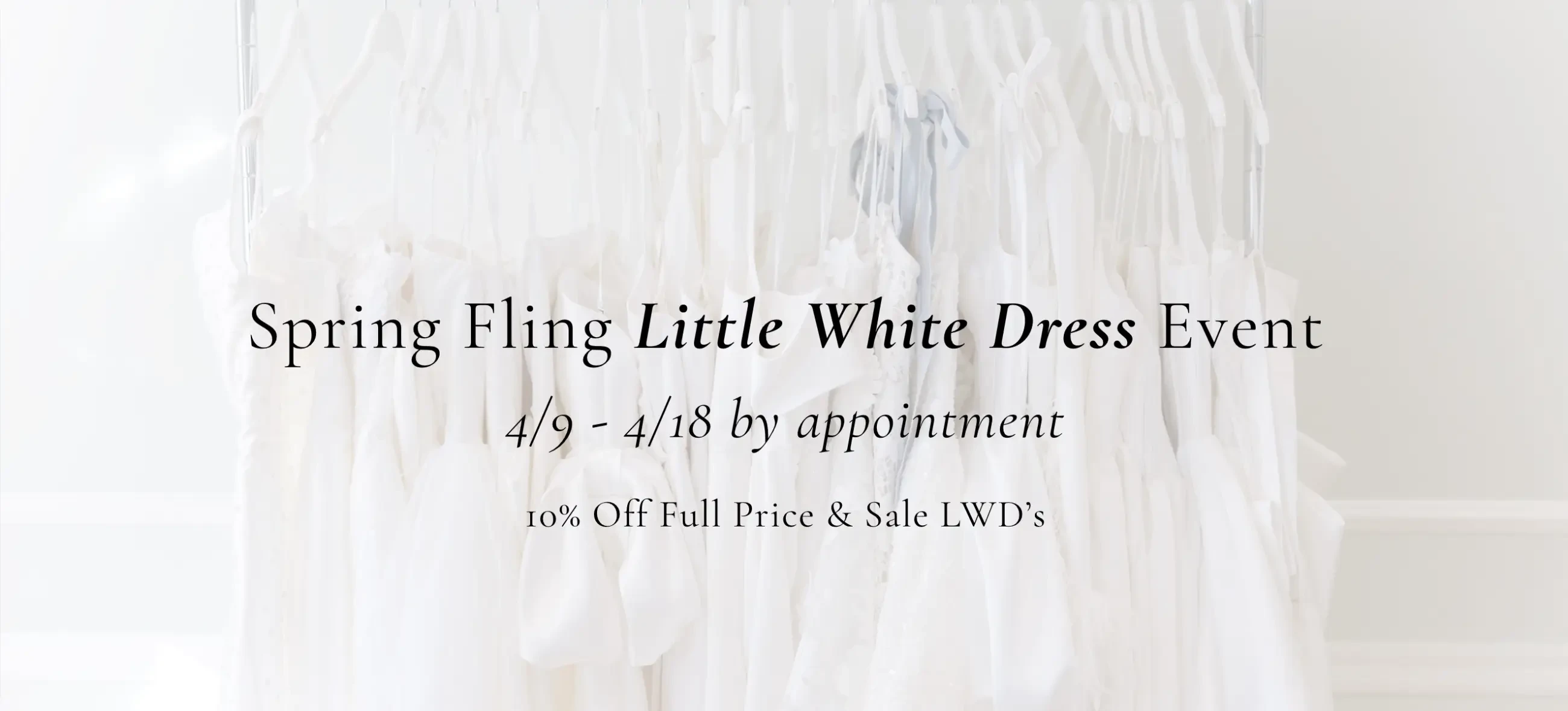 Spring Fling Little White Dress Event at White Dress by the Shore