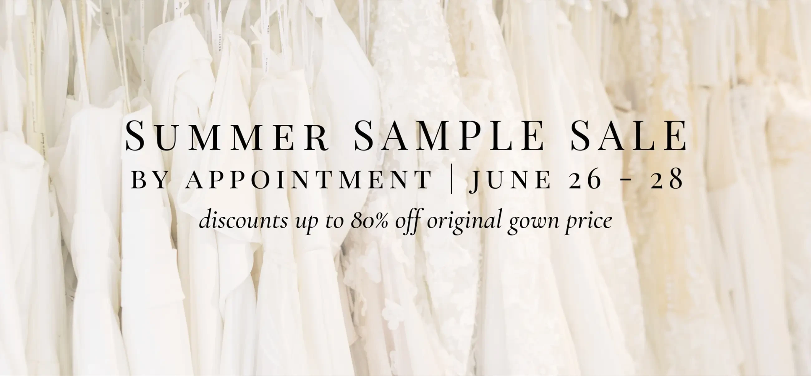 Summer Sample Sale at White Dress by the Shore in CT