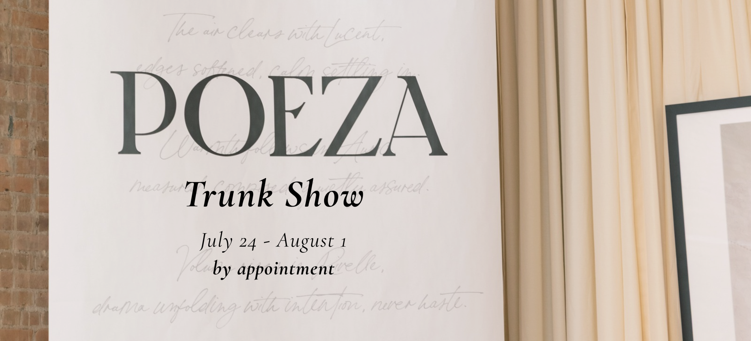 Poeza trunk show at The White Dress by the Shore